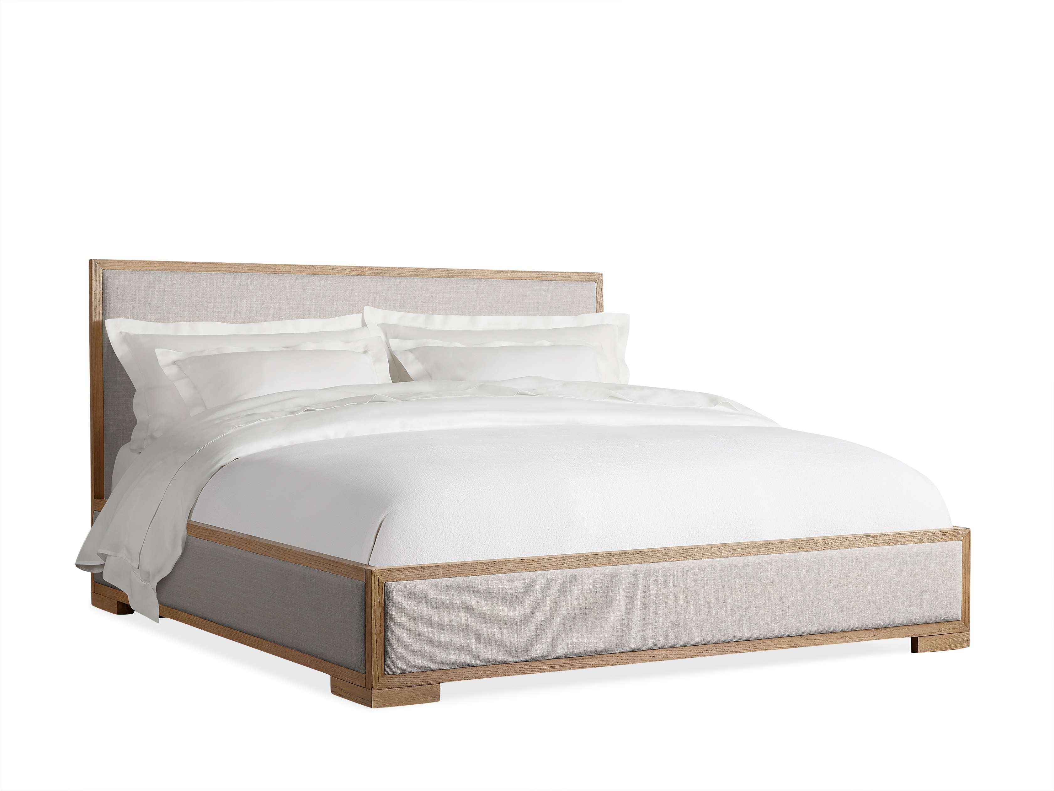 Darien Panel Bed in Upholstered 48" Queen None  Nomad Stone/Fawn - Image 0