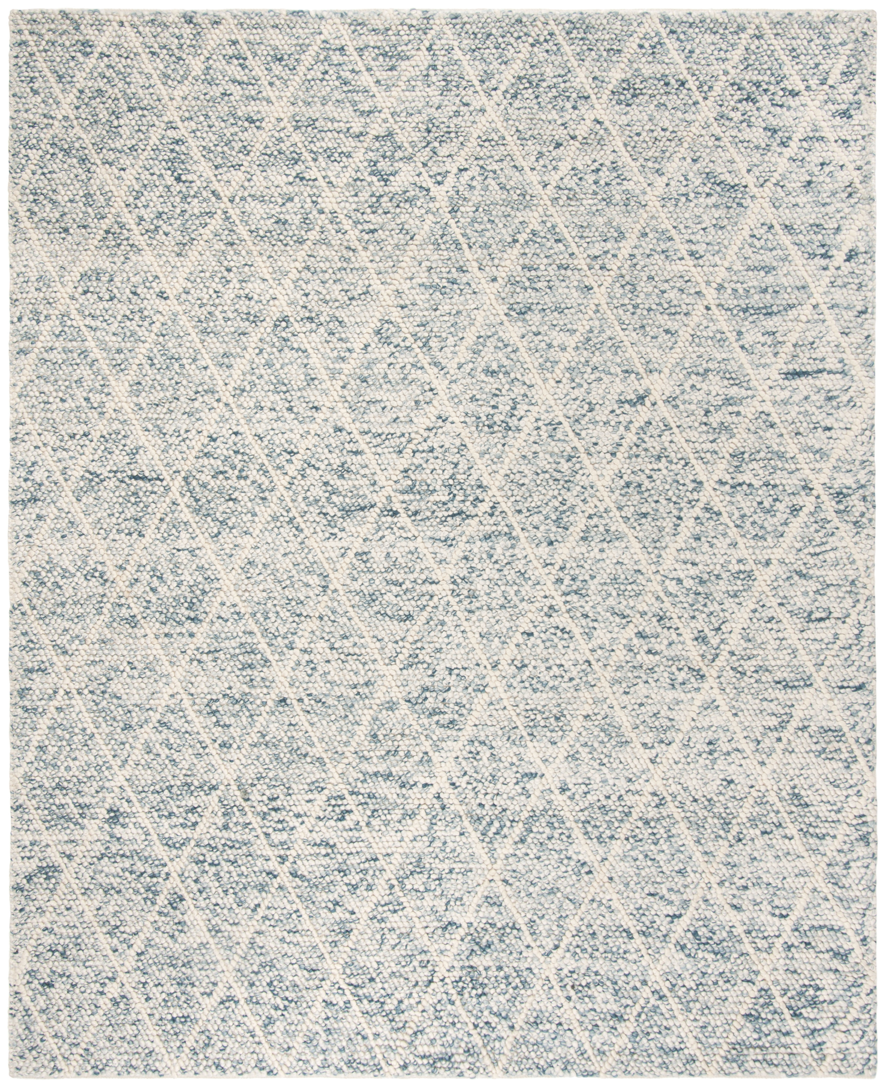 Arlo Home Hand Woven Area Rug, NAT712B, Ivory/Blue,  8' X 10' - Image 0