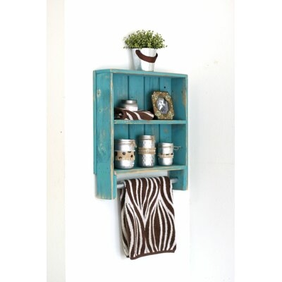 Merlene 2 Piece Solid Wood Tiered Shelf with Towel Bar - Image 0