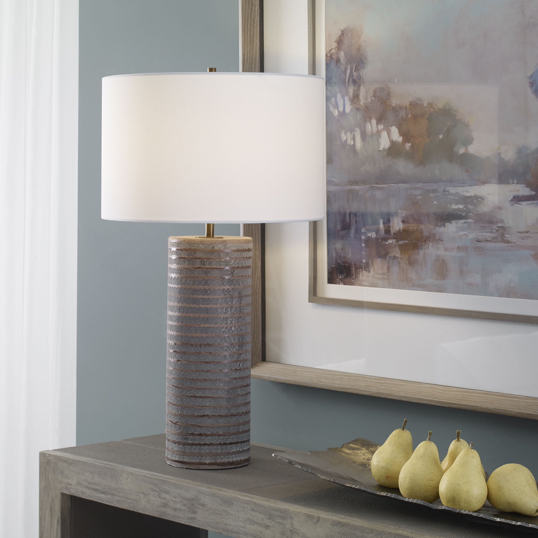 Monolith Gray Table Lamp - Image 1