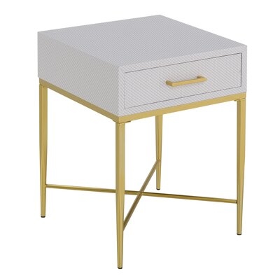 Hesson Cross Legs End Table with Storage - Image 0