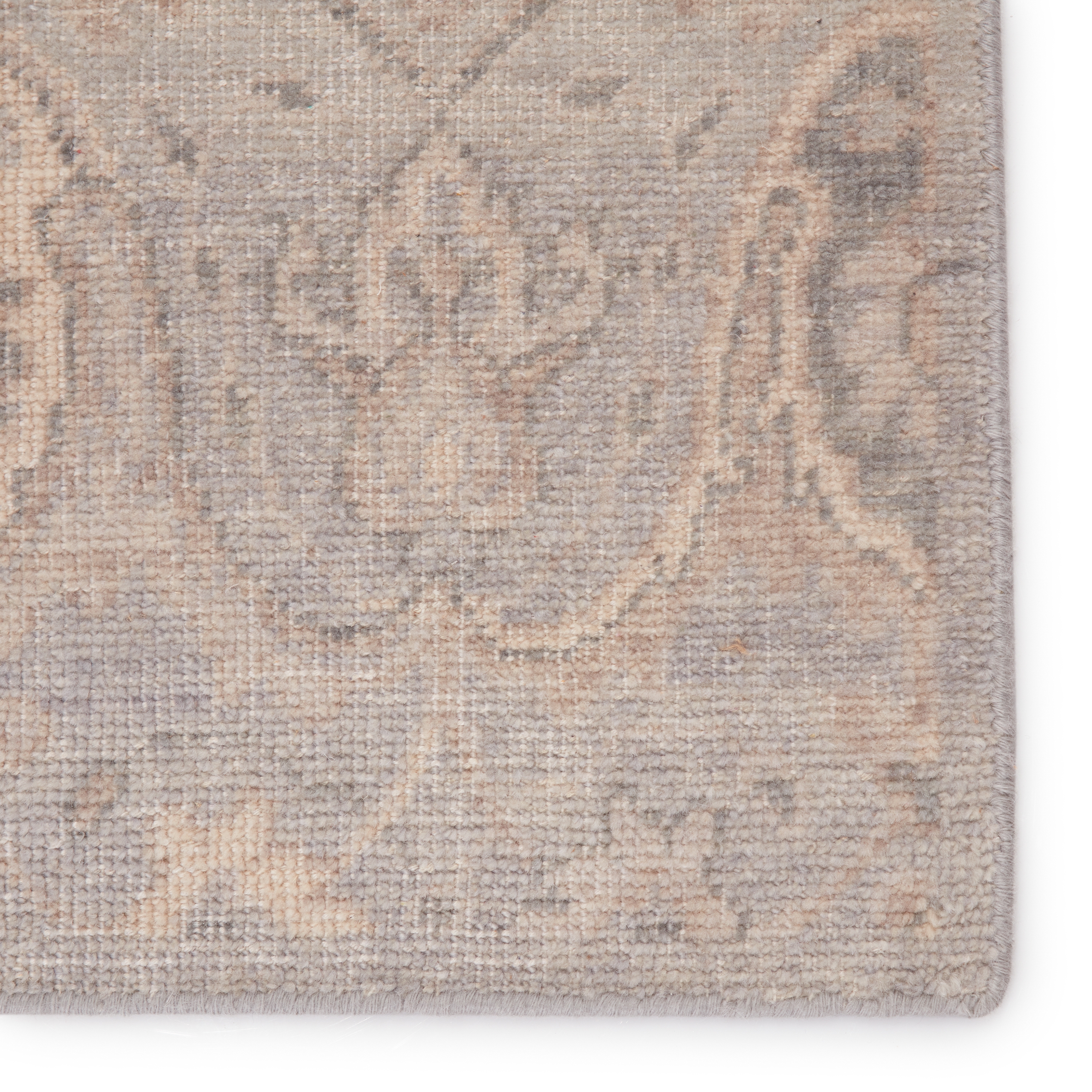 Williamsburg Hand-Knotted Trellis Gray/ Beige Area Rug (6'X9') - Image 3