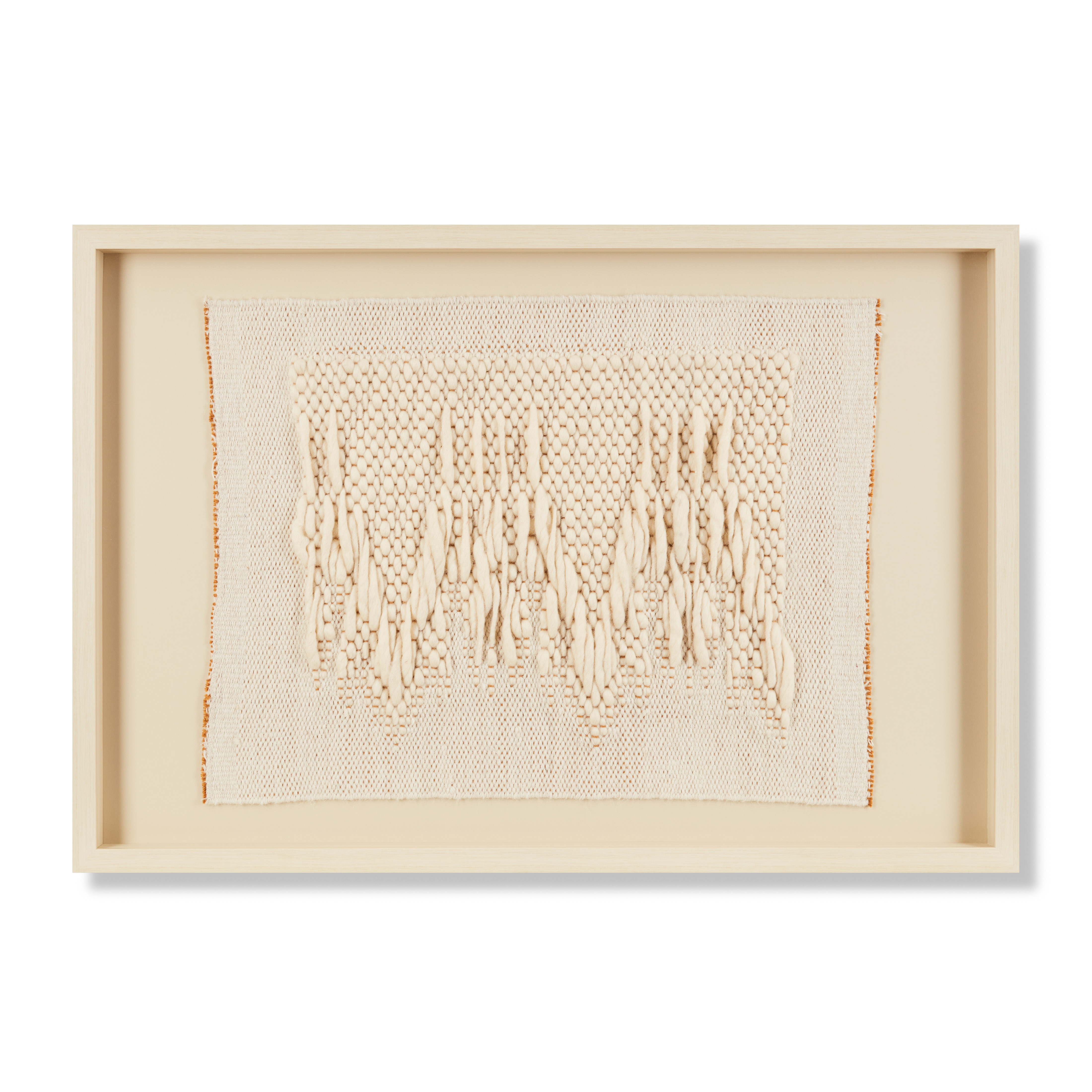 WOOD FRAME POLAI IVORY 2' x 3' WALL ART - Image 0