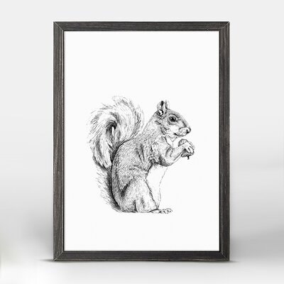 The Squirrel's Good Side By The Secret Zebra Mini Framed Canvas - Image 0