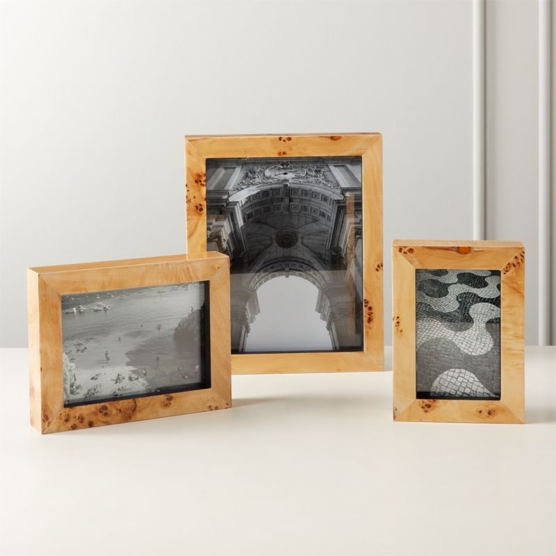 Burl Wood Picture Frame 4"x6" - Image 1