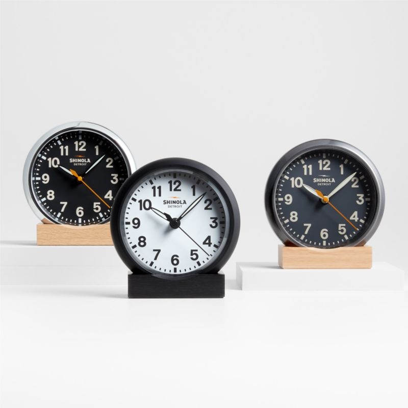 Shinola Runwell Chrome Desk Clock - Image 3