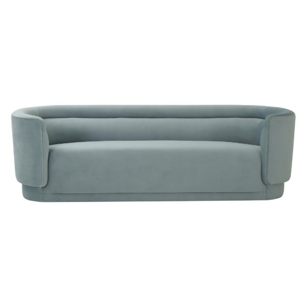 Macie Sea Blue Velvet Sofa - Image 1