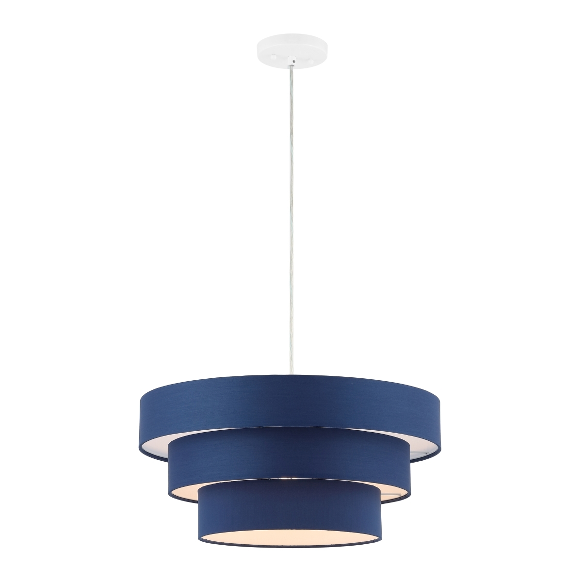 Cleia 20" Pendant - Navy/White - Image 2