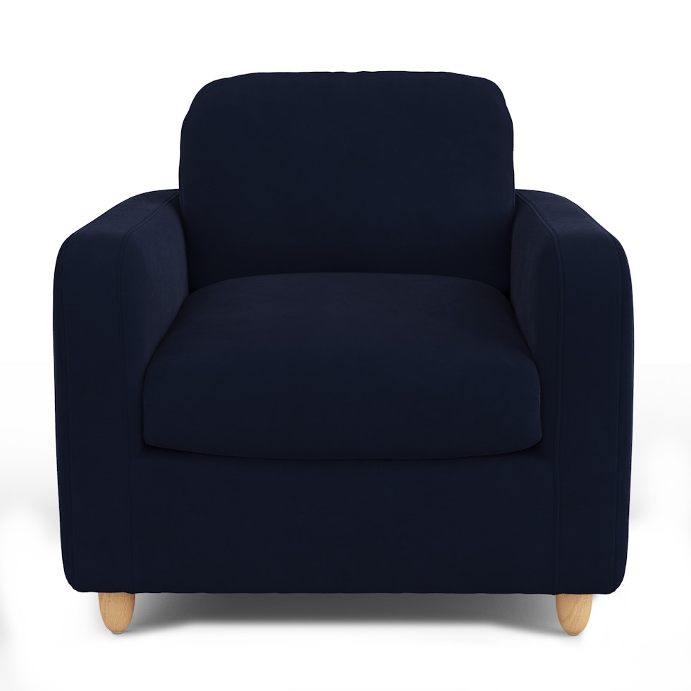 Vati 37" Velvet Lounge Chair - Hale Ink - Image 0