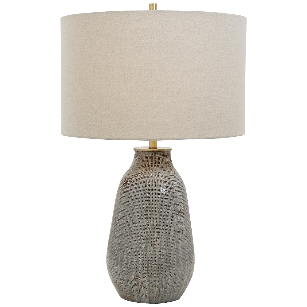 Uttermost Monacan Brown and Gray Ceramic Table Lamp - Style # 583F0 - Image 0
