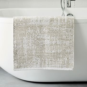 Organic Distressed Texture Bath Mat, Frost Gray, 20"x34" - Image 2
