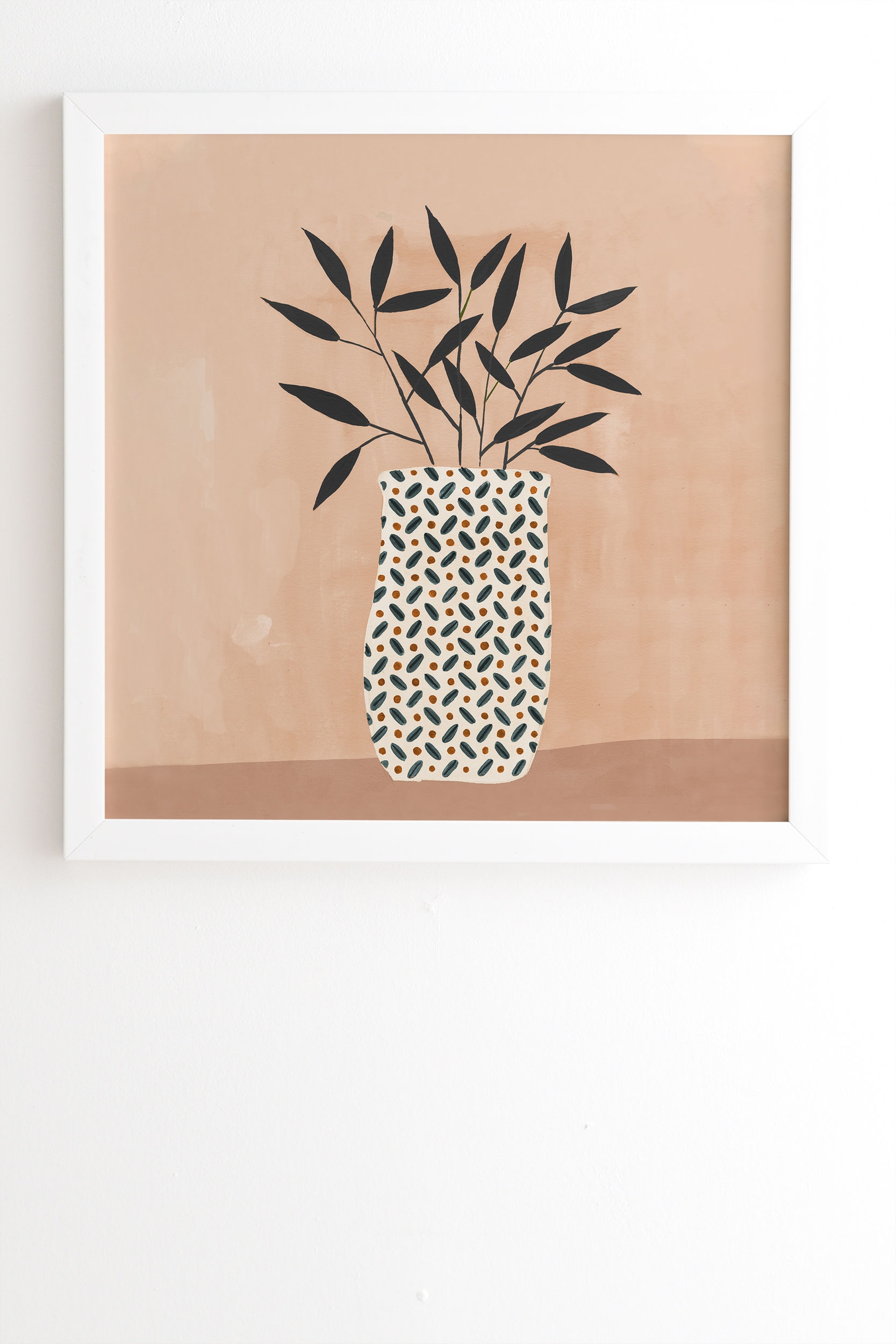 Odin Vase by Megan Galante - Framed Wall Art Basic White 30" x 30" - Image 0