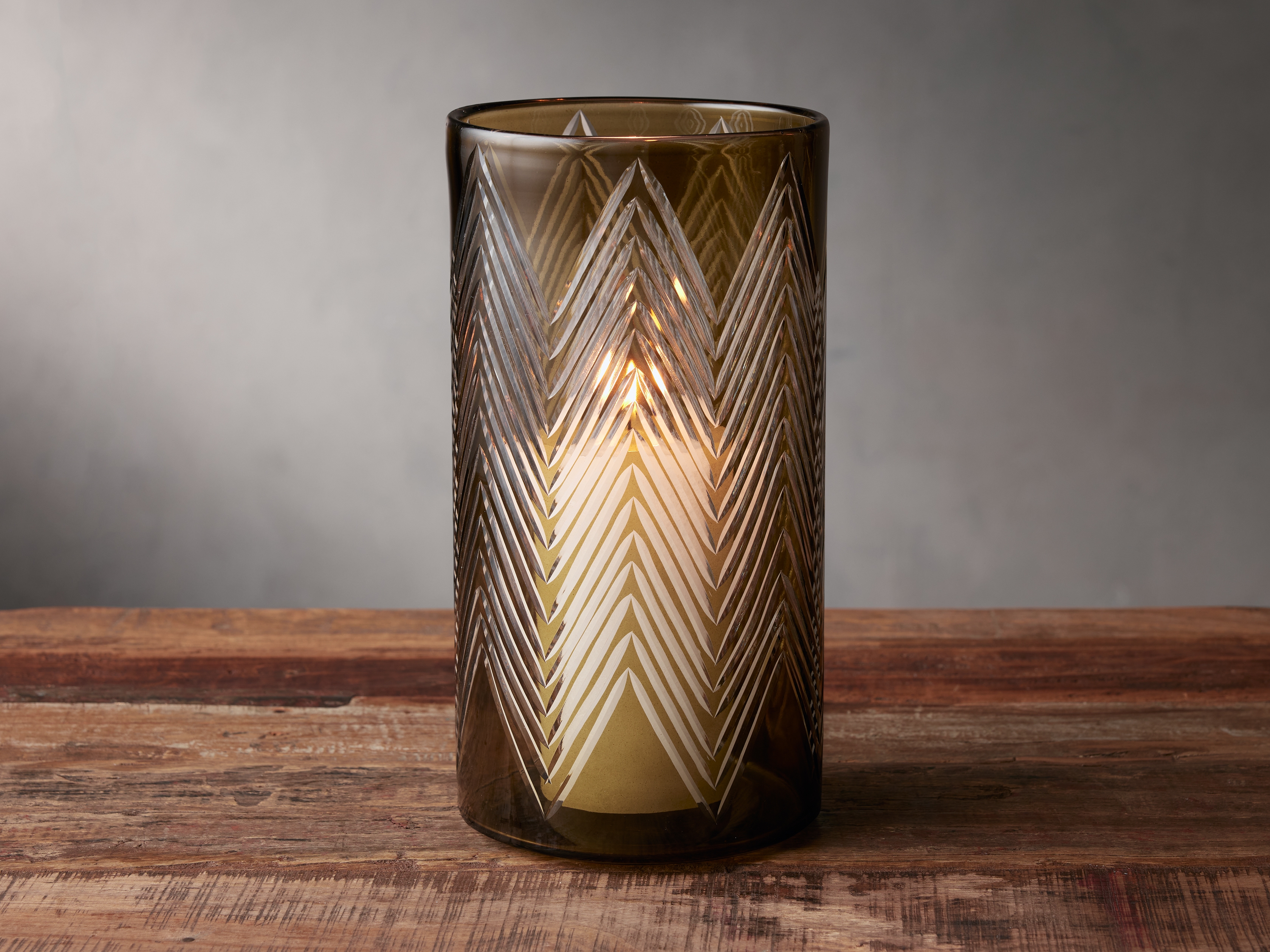 Norma Large Hurricane in Green Glass - Image 0