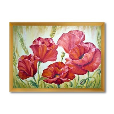 Blossoming Poppies In The Morning III - Traditional Canvas Wall Art Print - Image 0