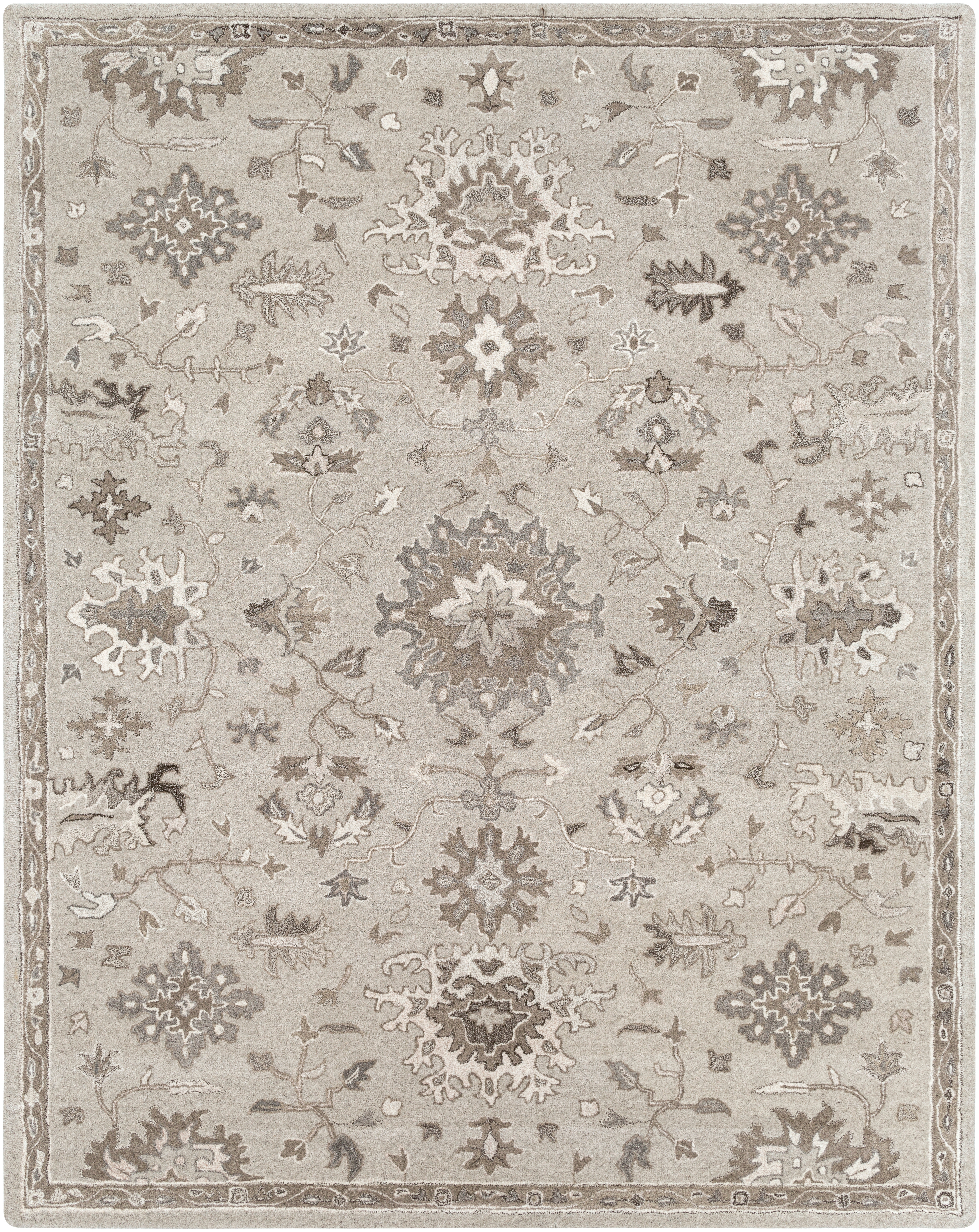 Caesar Beige Indoor 12' x 18' Handmade Rug - Image 0