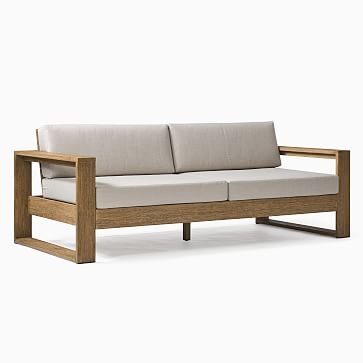 Portside Outdoor 85 in Sofa, Driftwood - Image 3