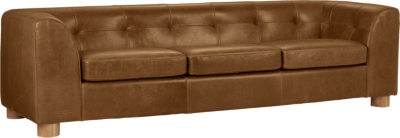 Kotka Tobacco Tufted Leather Sofa - Image 4