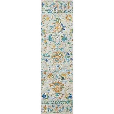 Colorfields Floral Tufted Wool Cream Area Rug - Image 0