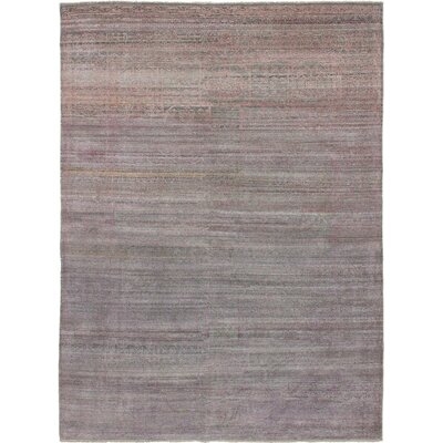 One-of-a-Kind Finli Hand-Knotted Gray 4'10" x 6'7" Viscose Area Rug - Image 0
