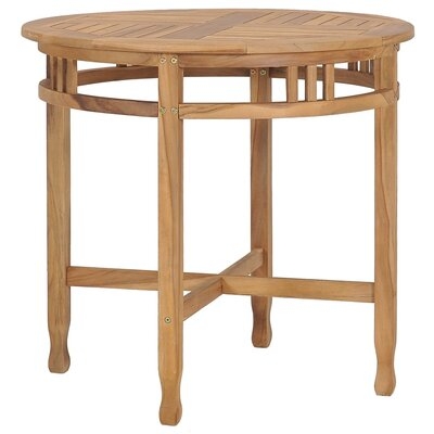 Red Barrel Studio® Dining Table Diameter 31.5" Solid Teak Wood - Image 0