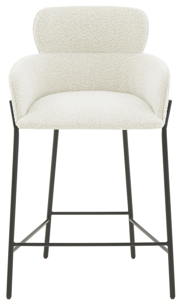 Charlize Boucle Counter Stool - Ivory/Black - Image 0