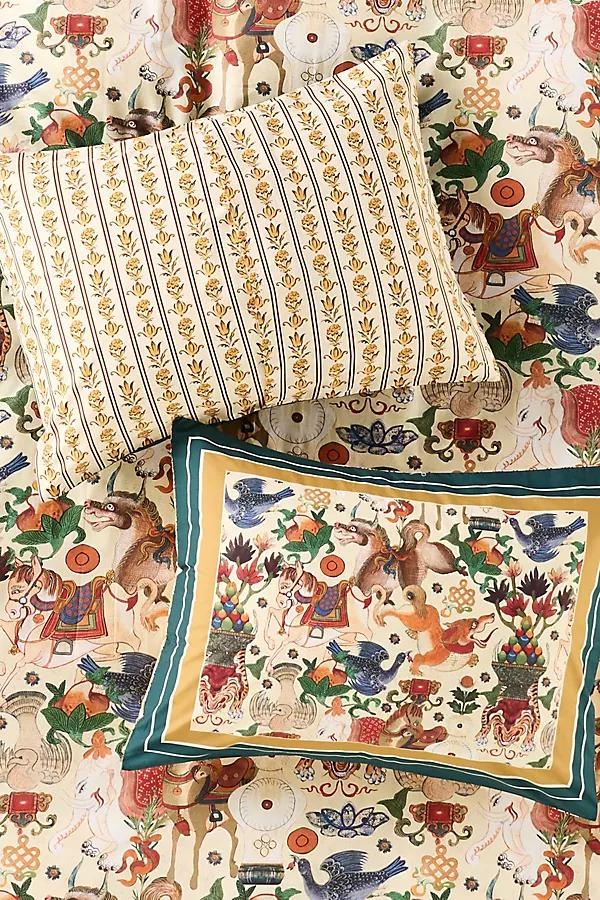 Organic Cotton Percale Printed Shams, Set of 2 - Image 0