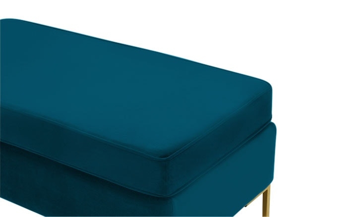Blue Dee Mid Century Modern Bench with Storage - Key Largo Zenith Teal - Image 4