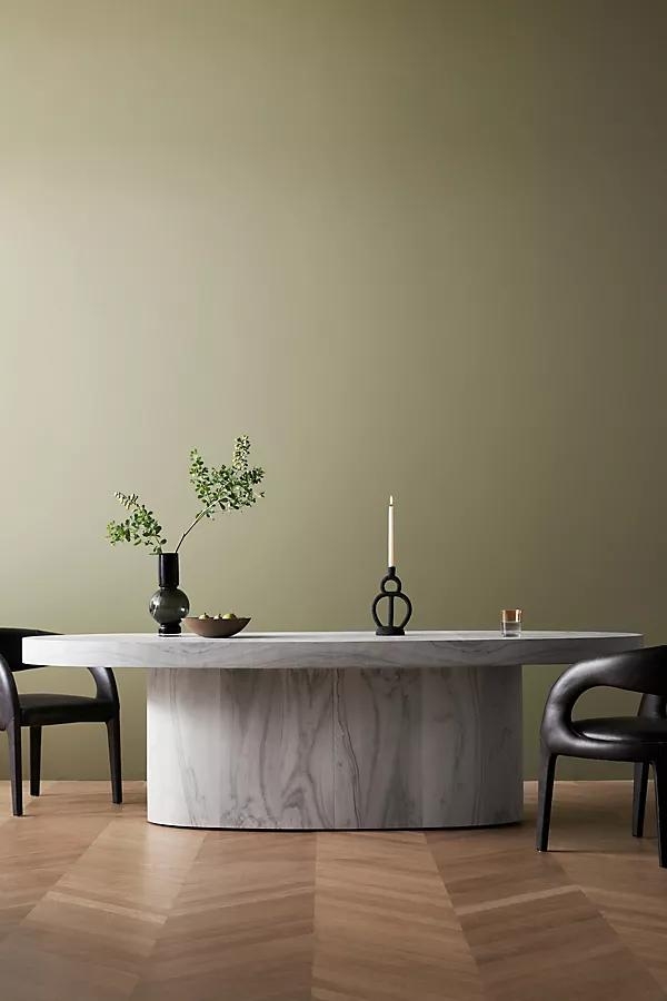 Swirled Drum Oval 47" Reclaimed Wood Dining Table - Image 1