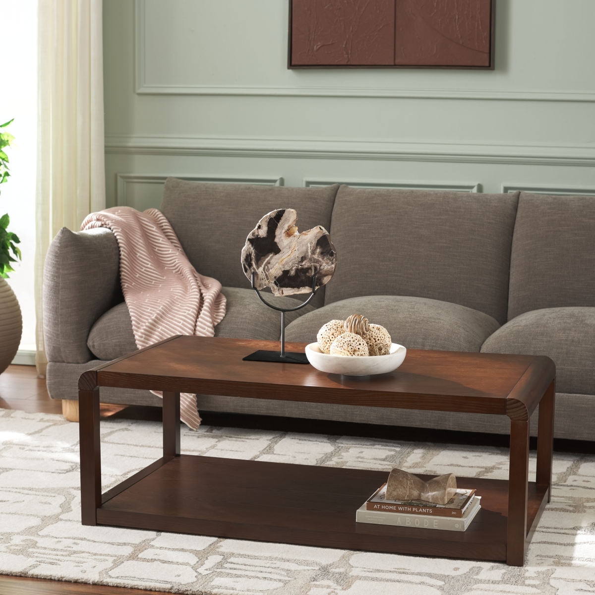 Omara 2 Tier Coffee Table - Walnut - Image 1