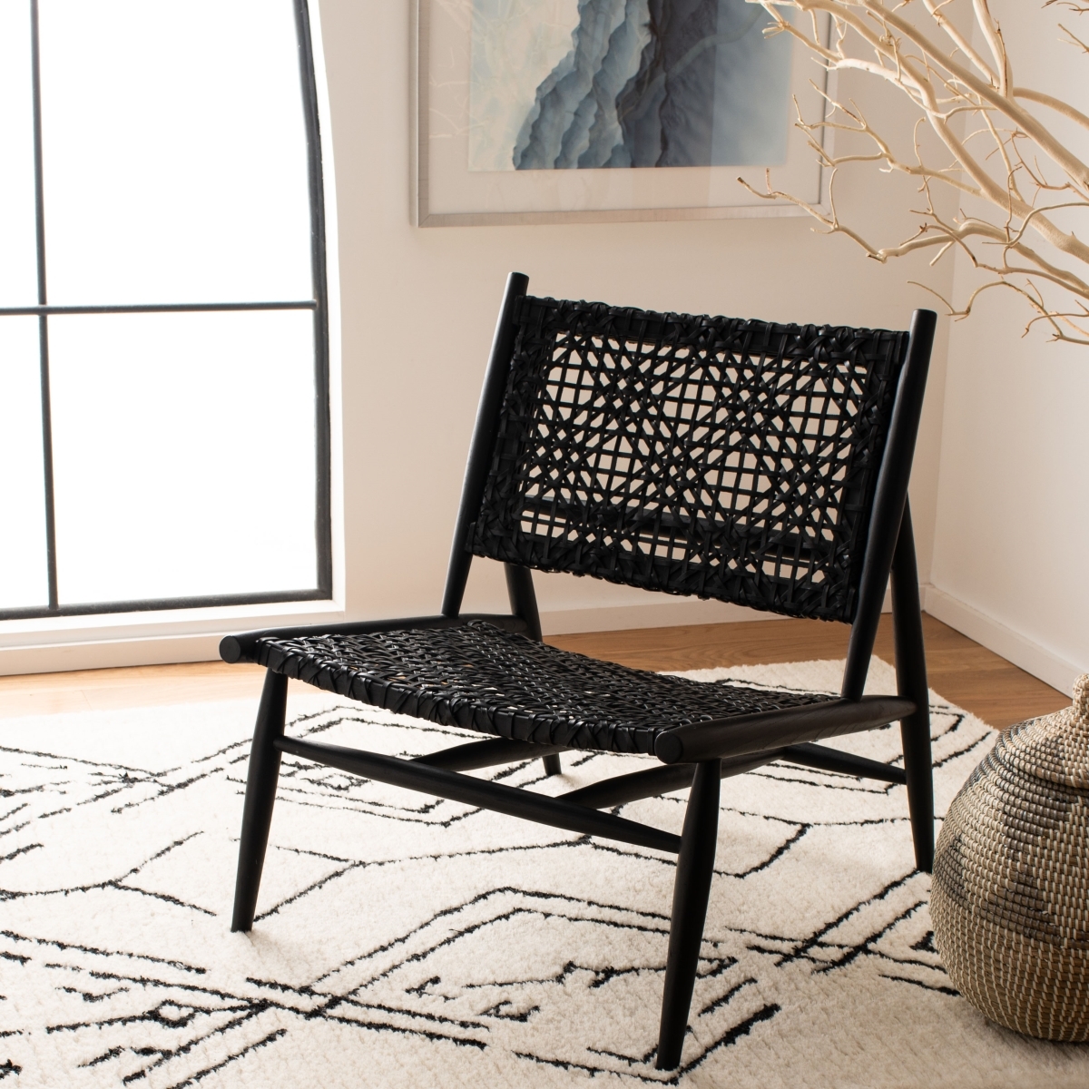 Bandelier Accent Chair - Black - Safavieh - Image 1