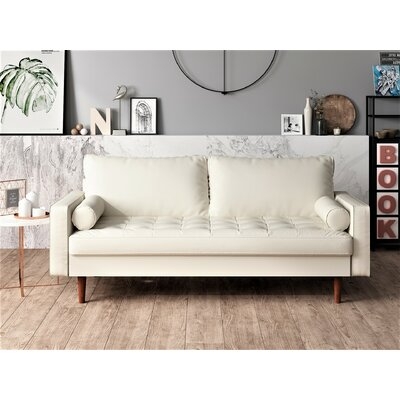Montrose Faux Leather Loveseat - Image 0