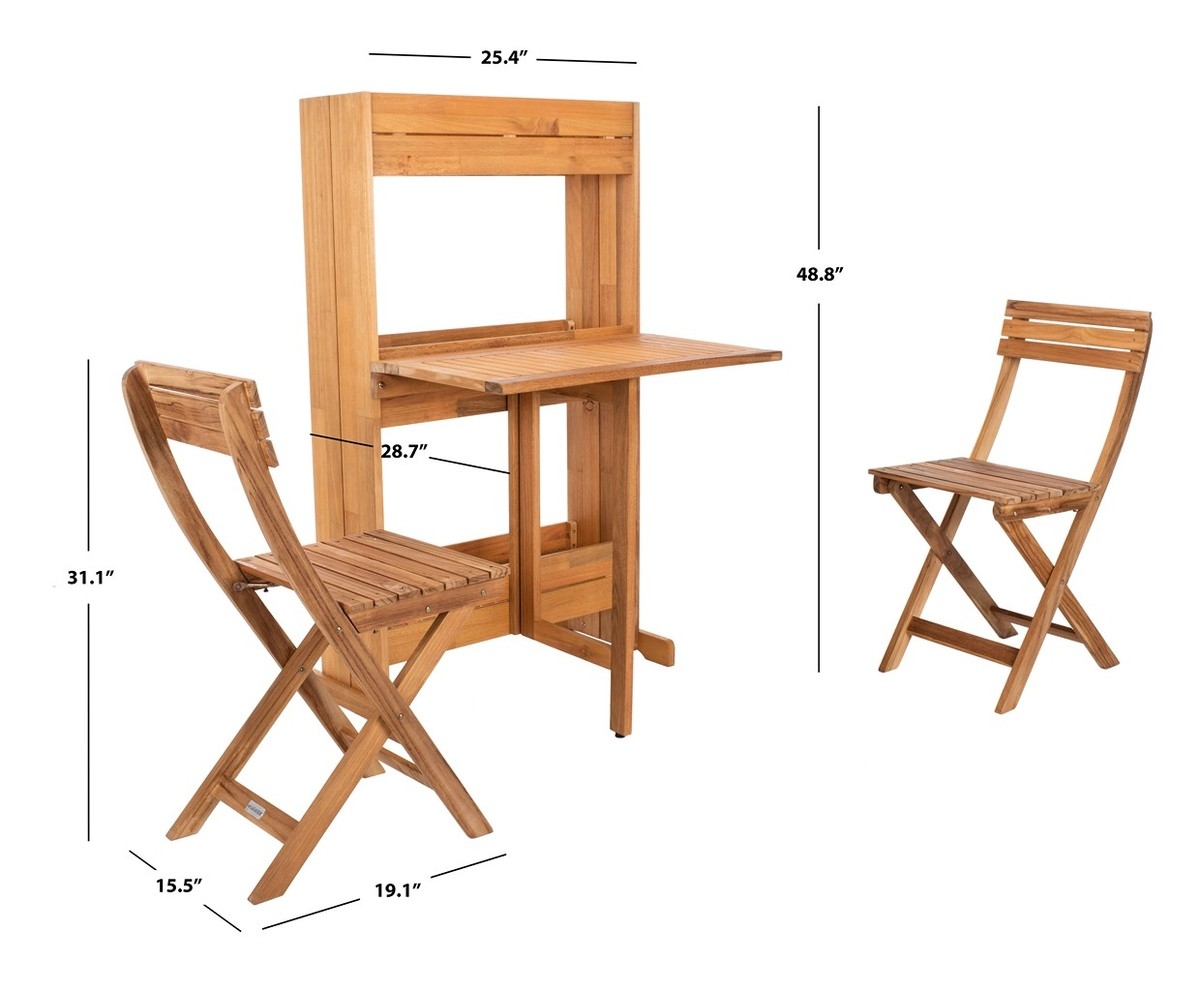 Barley Flower Shelf Bistro Set - Natural - Safavieh - Image 7