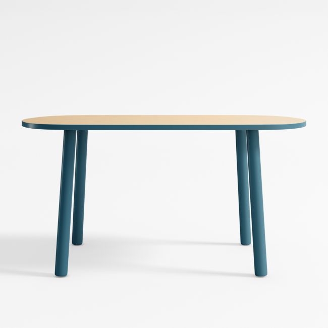 Rue Adjustable Midnight Blue Wood Kids Play Table with 23" Legs - Image 0