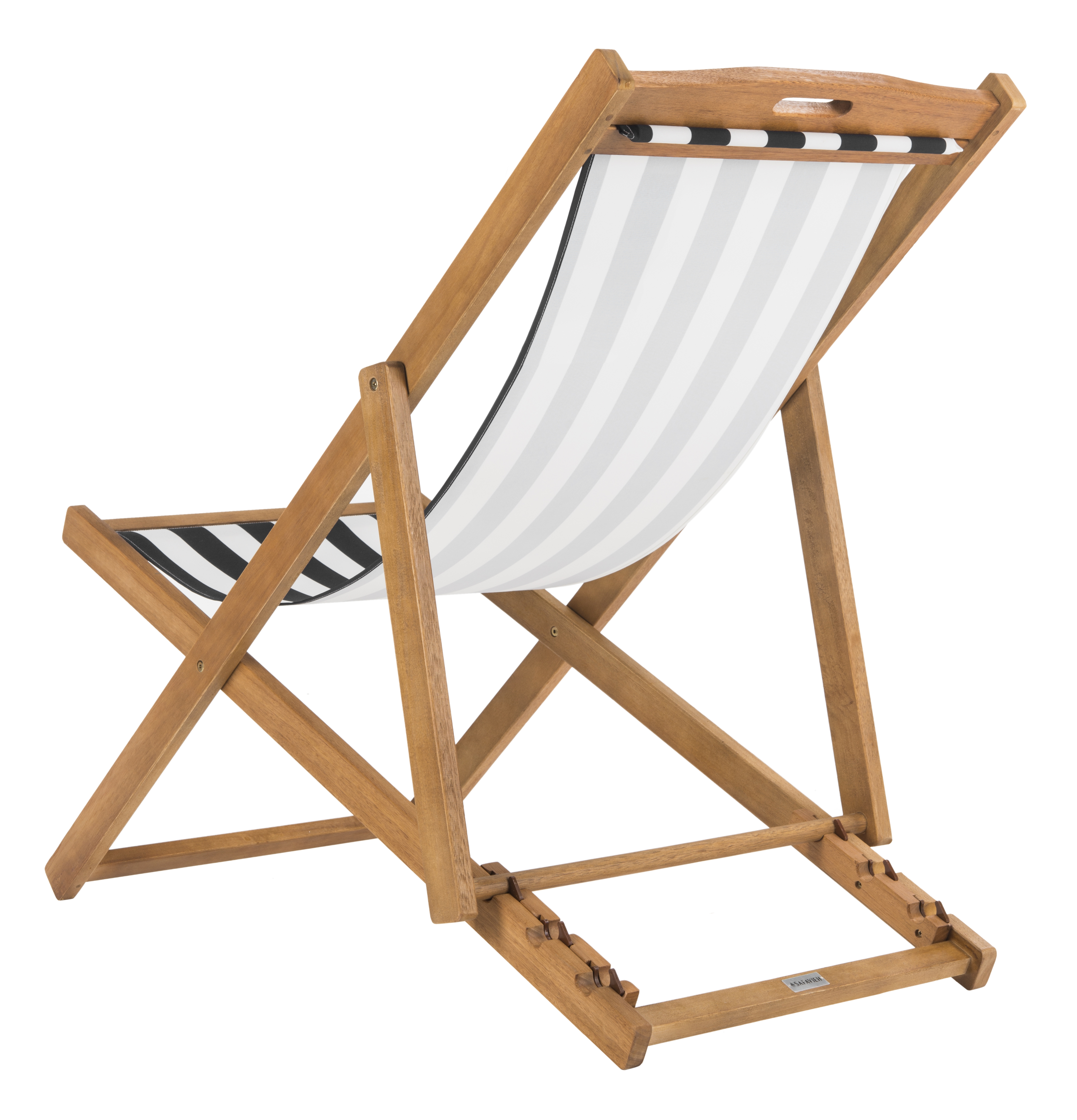 Loren Foldable Sling Chair - Natural/Black/White - Arlo Home - Image 5