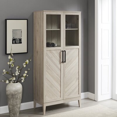 Isabelle Chevron China Cabinet - Image 1