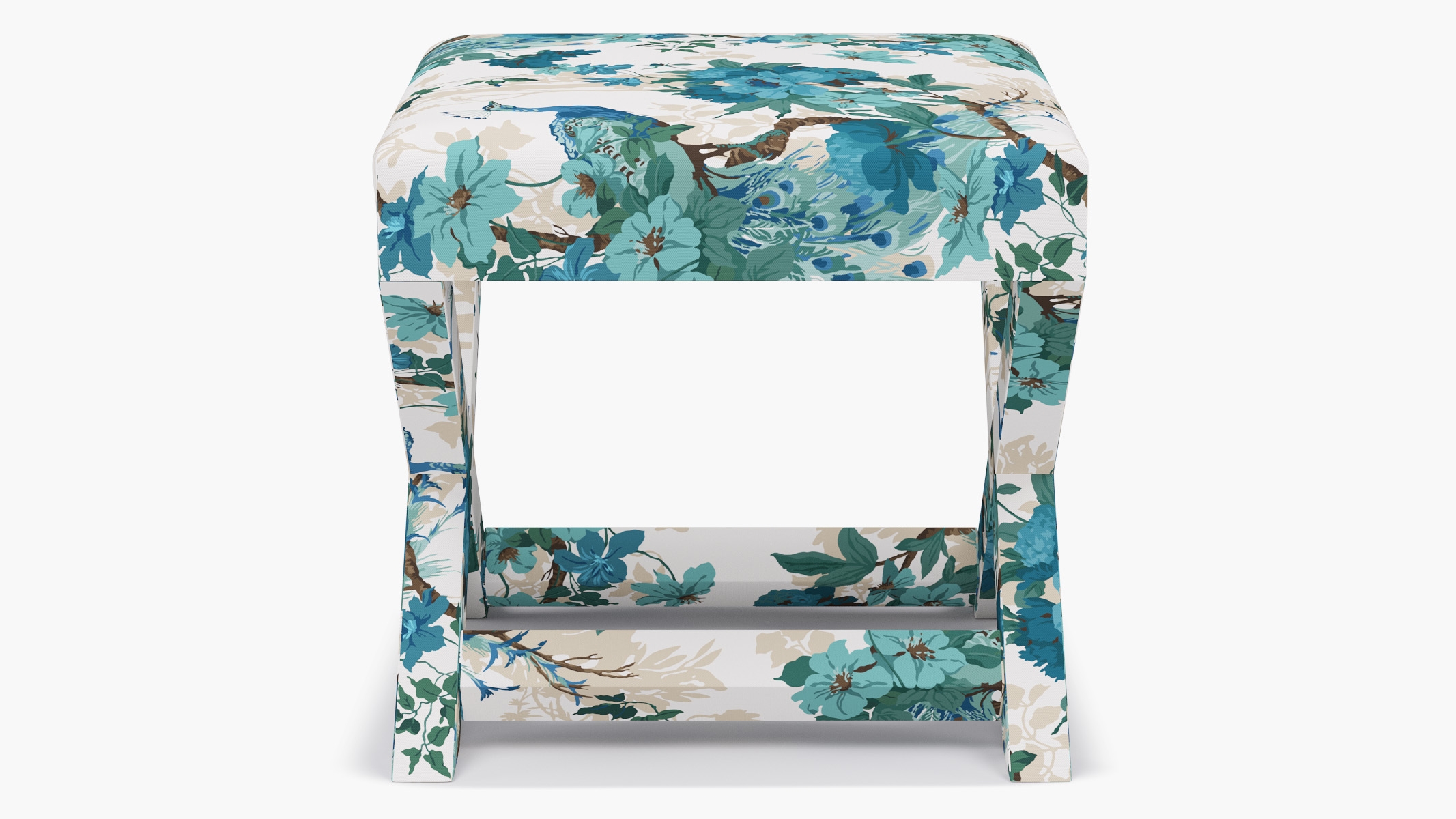 X Bench, Turquoise Peacock Park - Image 2