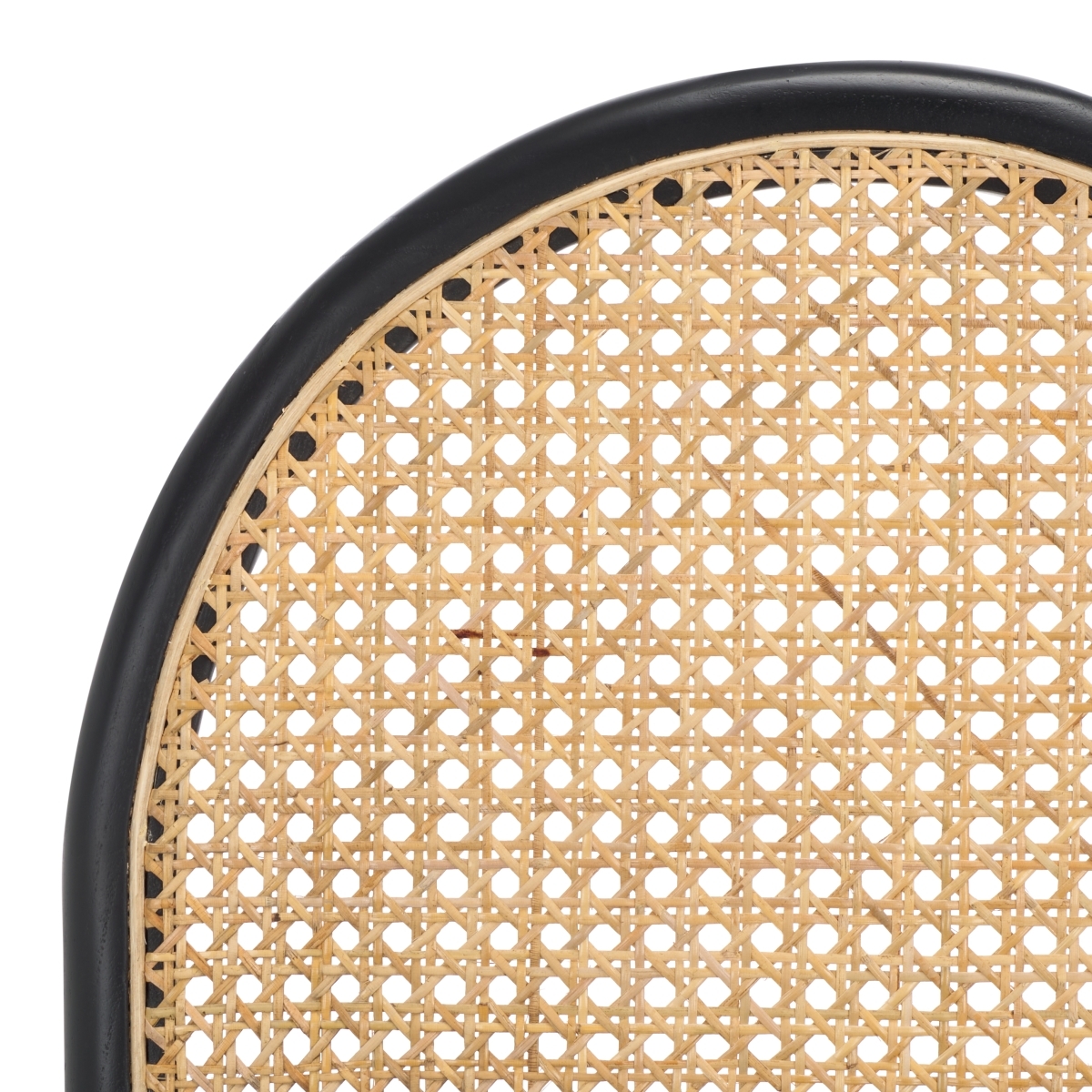 Laylie Rattan & Leather Chair - Black - Image 2