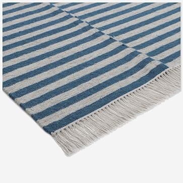 Staggered Stripe Rug, 8x10, Blue Teal - Image 2