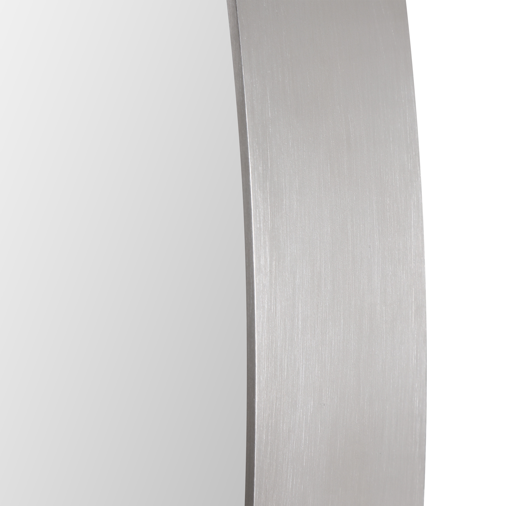 Pursley Brushed Nickel Oval Mirror - Image 1