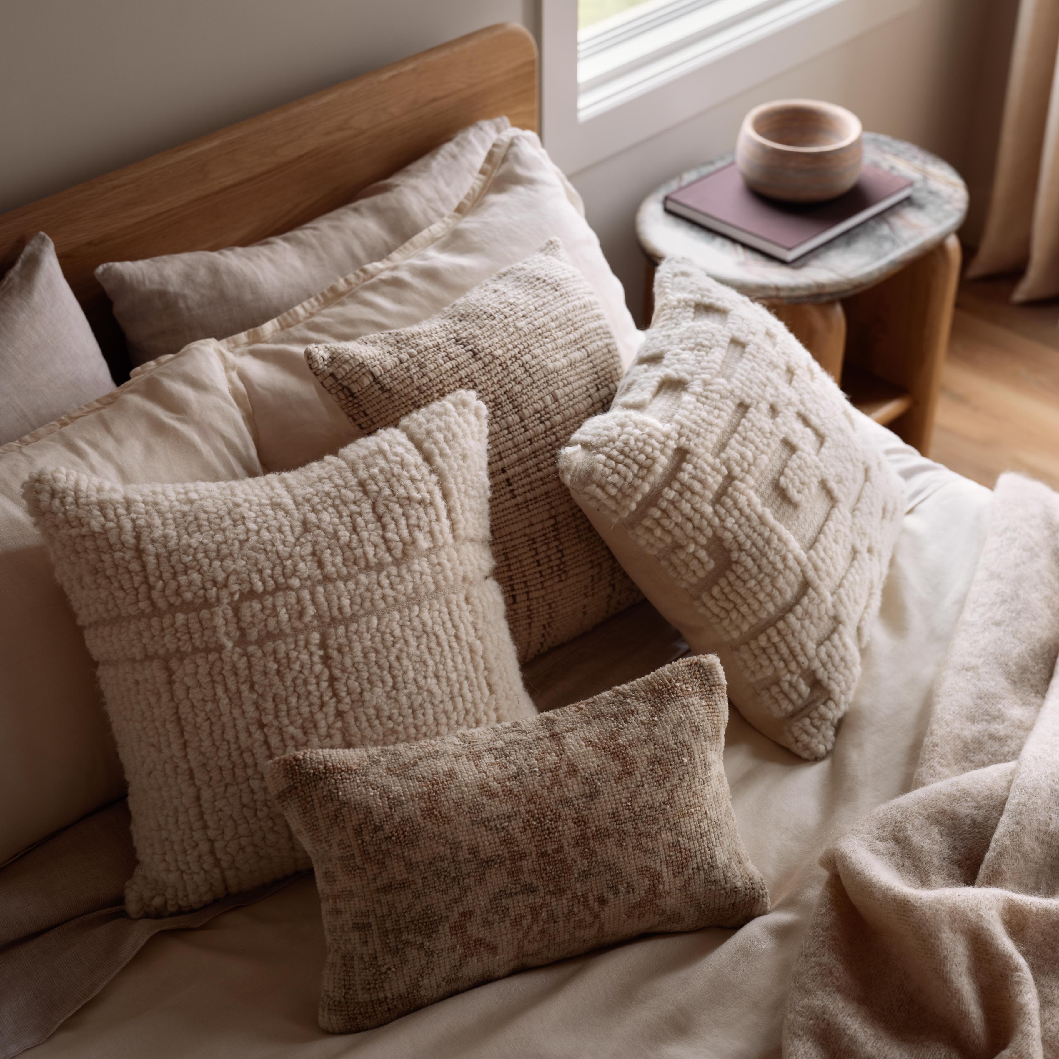 The Citizenry Lola Pillow | 20" x 20" | Ecru - Image 1