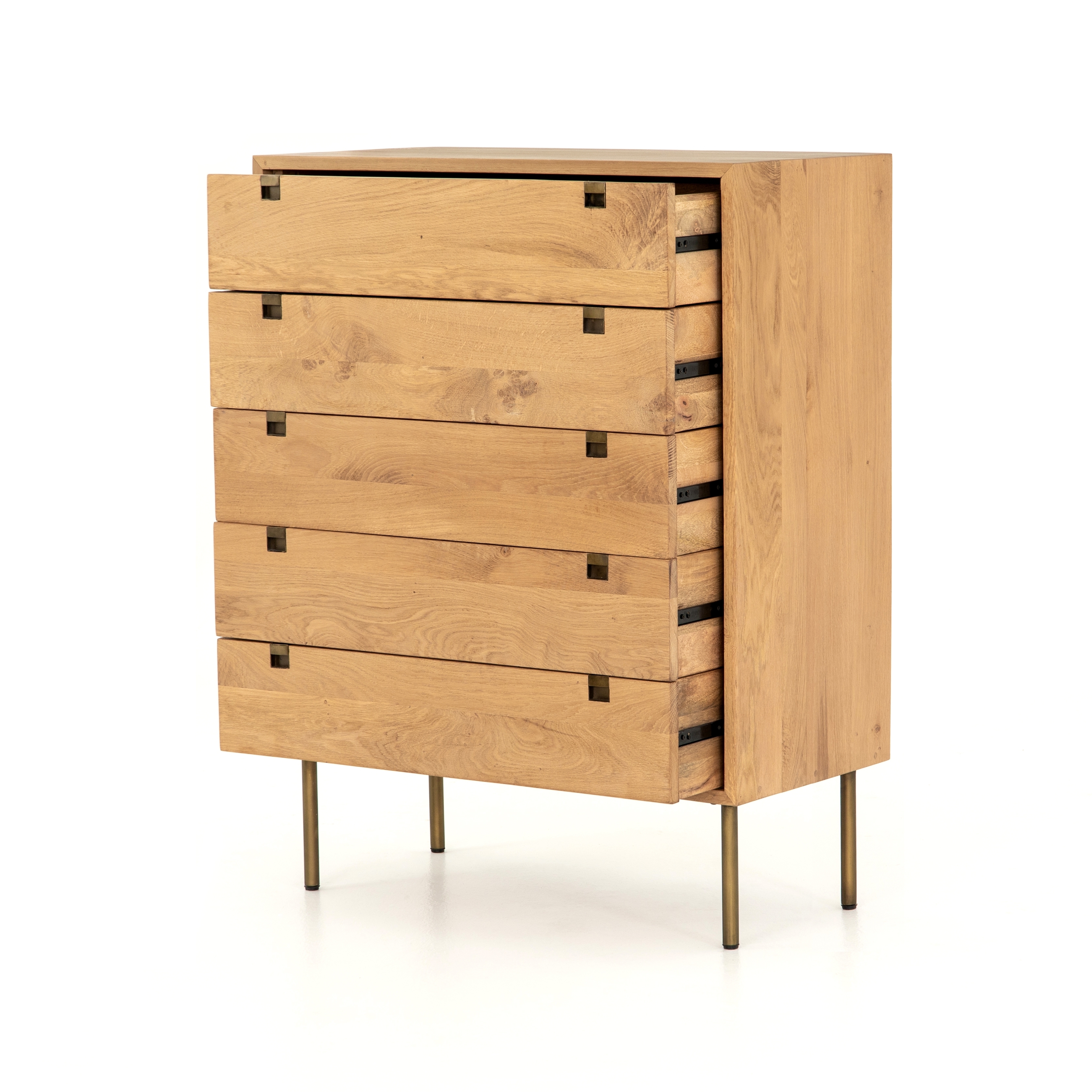 Carlisle 5 Drawer Dresser-Natural Oak - Image 3