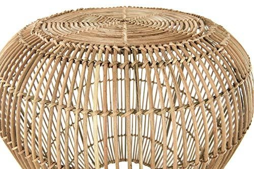 Handwoven Rattan Accent Table with Metal Frame - Image 2
