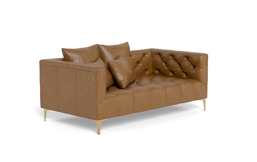 Ms. Chesterfield Leather Loveseat by Apartment Therapy - Image 1