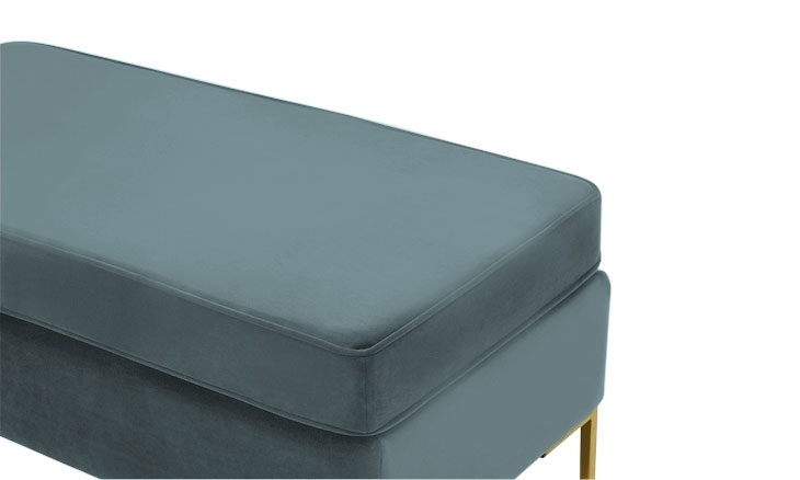 Green Dee Mid Century Modern Bench with Storage - Essence Aqua - Image 4