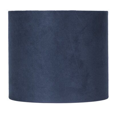 Classic Faux Leather Drum Lamp Shade ( Spider ) in Navy Blue - Image 0