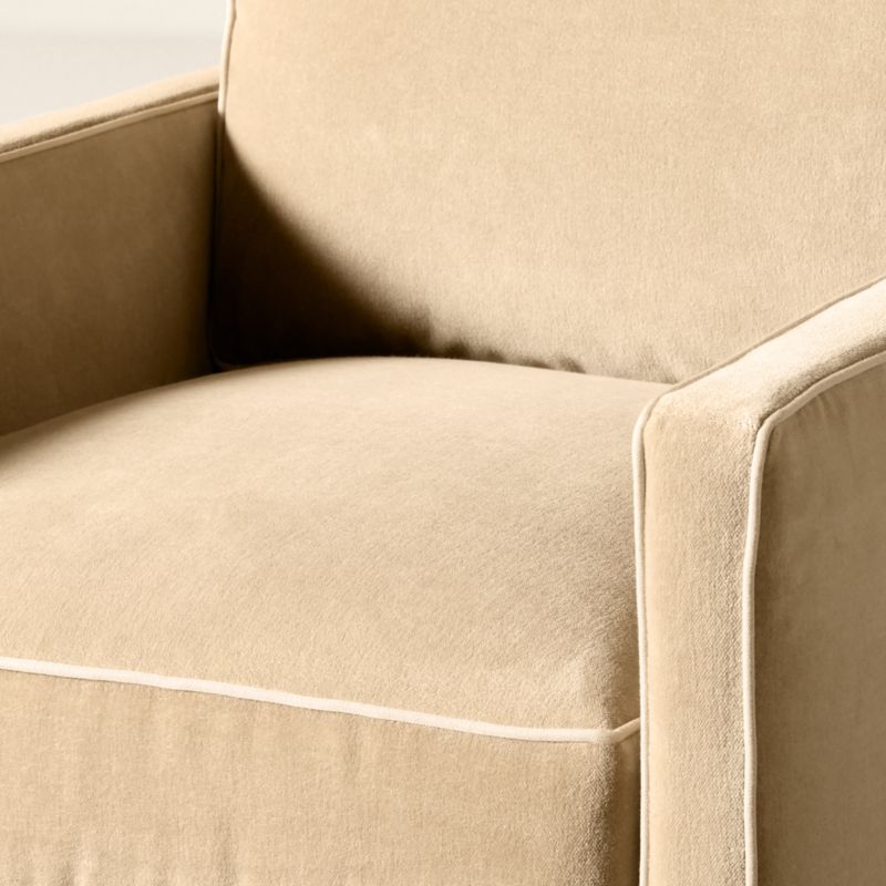 Brett Taupe Velvet Accent Chair - Image 2