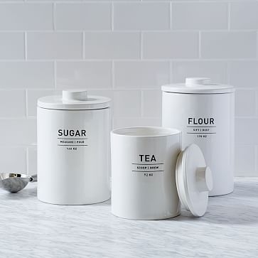 Utility Kitchen Collection, Coffee Canister, White - Image 2