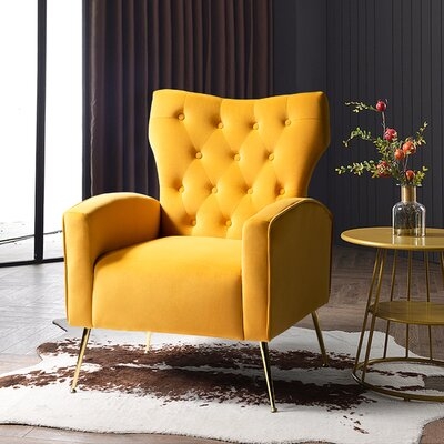 Groombridge 28'' Wide Tufted Wingback Chair - Image 0