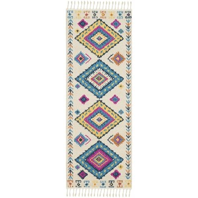 Denya Southwestern Jute/Sisal Pink/Blue Area Rug - Image 0