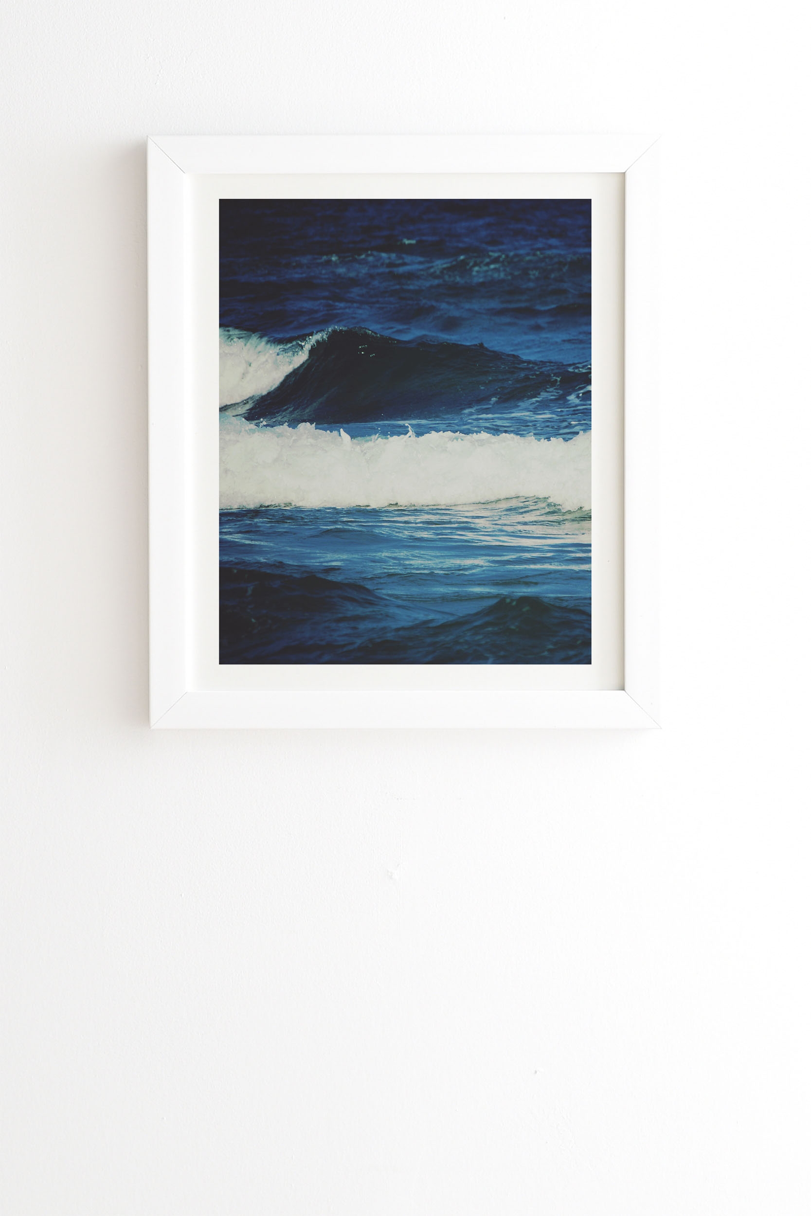 Ocean Waves by Chelsea Victoria - Framed Wall Art Basic White 14" x 16.5" - Image 0